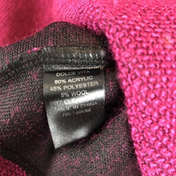 Anthropologie Dolce Vita Burgundy Beaded Gem Drop Peplum Sweater S - Picture 6 of 8